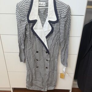 Deadstock Vintage Black and White Long Sleeve Dress